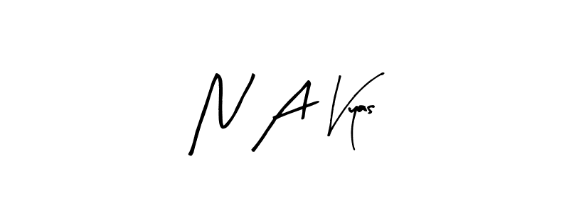 Create a beautiful signature design for name N A Vyas. With this signature (Arty Signature) fonts, you can make a handwritten signature for free. N A Vyas signature style 8 images and pictures png