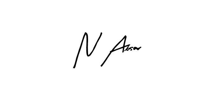 Best and Professional Signature Style for N Absar. Arty Signature Best Signature Style Collection. N Absar signature style 8 images and pictures png