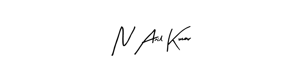 Arty Signature is a professional signature style that is perfect for those who want to add a touch of class to their signature. It is also a great choice for those who want to make their signature more unique. Get N Anil Kumar name to fancy signature for free. N Anil Kumar signature style 8 images and pictures png