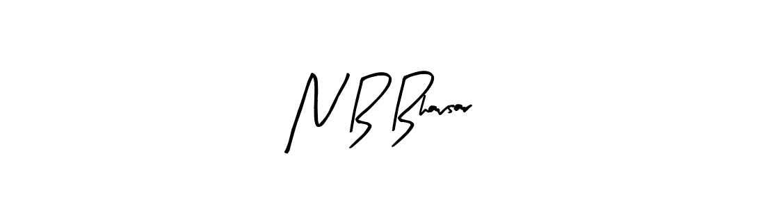 You should practise on your own different ways (Arty Signature) to write your name (N B Bhavsar) in signature. don't let someone else do it for you. N B Bhavsar signature style 8 images and pictures png