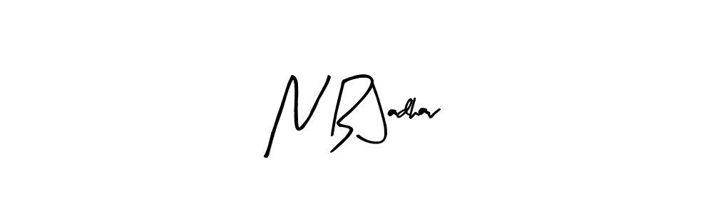 How to make N B Jadhav name signature. Use Arty Signature style for creating short signs online. This is the latest handwritten sign. N B Jadhav signature style 8 images and pictures png