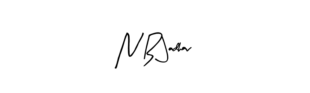 Design your own signature with our free online signature maker. With this signature software, you can create a handwritten (Arty Signature) signature for name N B Jadhav. N B Jadhav signature style 8 images and pictures png