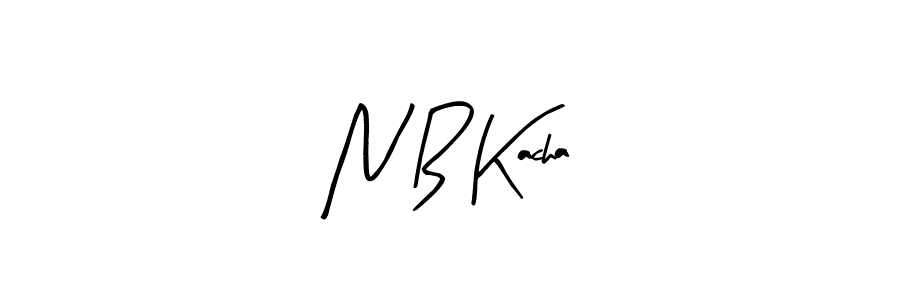 How to make N B Kacha signature? Arty Signature is a professional autograph style. Create handwritten signature for N B Kacha name. N B Kacha signature style 8 images and pictures png