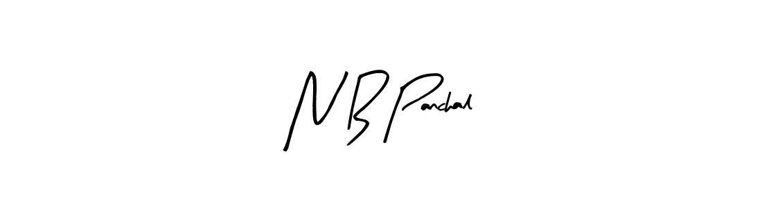 Design your own signature with our free online signature maker. With this signature software, you can create a handwritten (Arty Signature) signature for name N B Panchal. N B Panchal signature style 8 images and pictures png