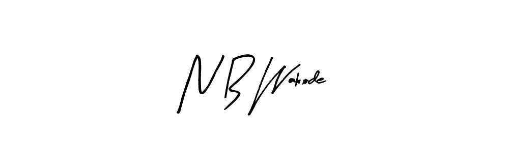 Also You can easily find your signature by using the search form. We will create N B Wakode name handwritten signature images for you free of cost using Arty Signature sign style. N B Wakode signature style 8 images and pictures png