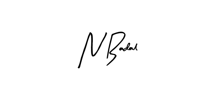 You should practise on your own different ways (Arty Signature) to write your name (N Badal) in signature. don't let someone else do it for you. N Badal signature style 8 images and pictures png