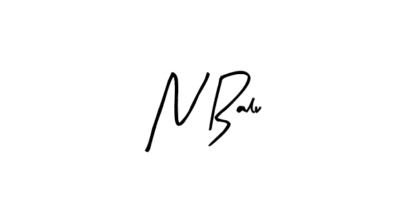 Design your own signature with our free online signature maker. With this signature software, you can create a handwritten (Arty Signature) signature for name N Balu. N Balu signature style 8 images and pictures png