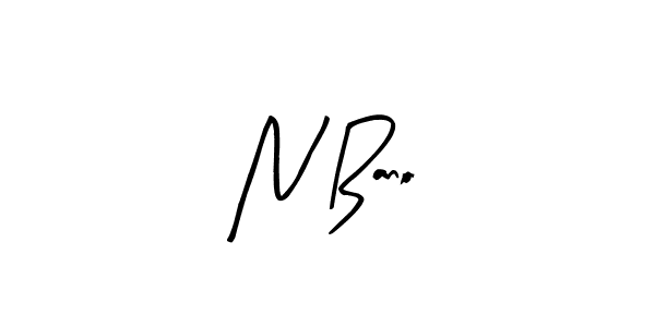 N Bano stylish signature style. Best Handwritten Sign (Arty Signature) for my name. Handwritten Signature Collection Ideas for my name N Bano. N Bano signature style 8 images and pictures png