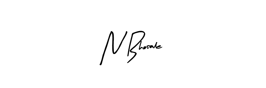 Design your own signature with our free online signature maker. With this signature software, you can create a handwritten (Arty Signature) signature for name N Bhosale. N Bhosale signature style 8 images and pictures png