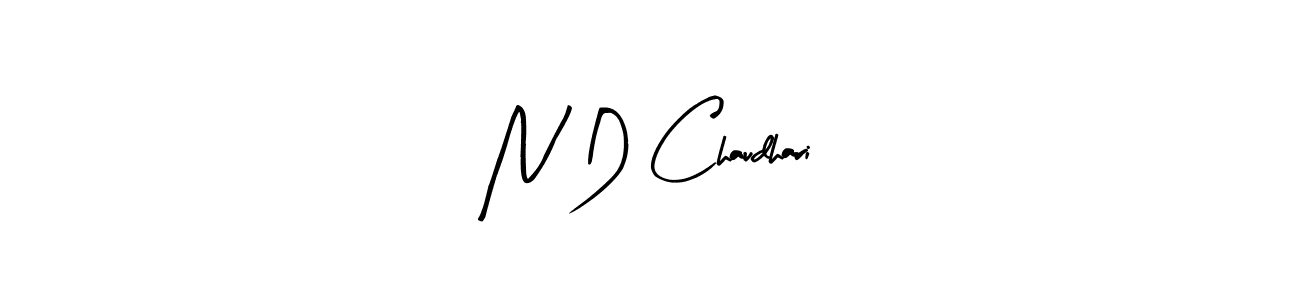 Design your own signature with our free online signature maker. With this signature software, you can create a handwritten (Arty Signature) signature for name N D Chaudhari. N D Chaudhari signature style 8 images and pictures png