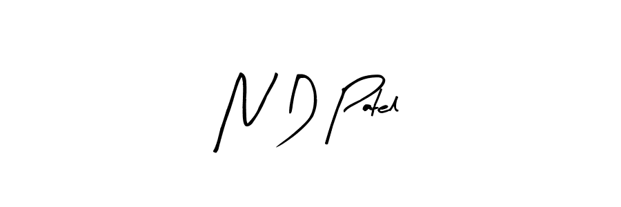 Design your own signature with our free online signature maker. With this signature software, you can create a handwritten (Arty Signature) signature for name N D Patel. N D Patel signature style 8 images and pictures png