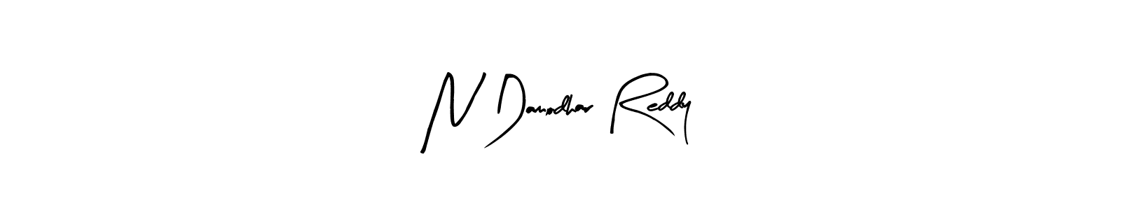 The best way (Arty Signature) to make a short signature is to pick only two or three words in your name. The name N Damodhar Reddy include a total of six letters. For converting this name. N Damodhar Reddy signature style 8 images and pictures png