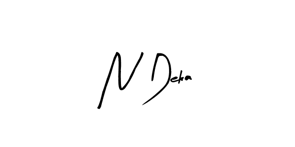 Similarly Arty Signature is the best handwritten signature design. Signature creator online .You can use it as an online autograph creator for name N Deka. N Deka signature style 8 images and pictures png