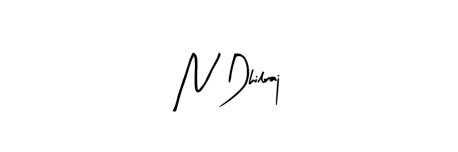 Make a beautiful signature design for name N Dhilraj. Use this online signature maker to create a handwritten signature for free. N Dhilraj signature style 8 images and pictures png