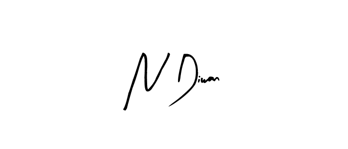 The best way (Arty Signature) to make a short signature is to pick only two or three words in your name. The name N Diwan include a total of six letters. For converting this name. N Diwan signature style 8 images and pictures png