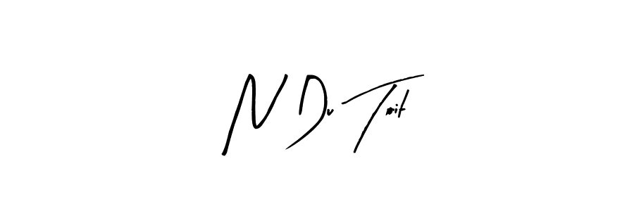 Also we have N Du Toit name is the best signature style. Create professional handwritten signature collection using Arty Signature autograph style. N Du Toit signature style 8 images and pictures png