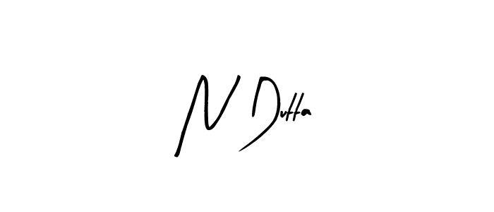 How to make N Dutta signature? Arty Signature is a professional autograph style. Create handwritten signature for N Dutta name. N Dutta signature style 8 images and pictures png