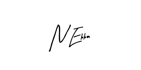 The best way (Arty Signature) to make a short signature is to pick only two or three words in your name. The name N Ekka include a total of six letters. For converting this name. N Ekka signature style 8 images and pictures png