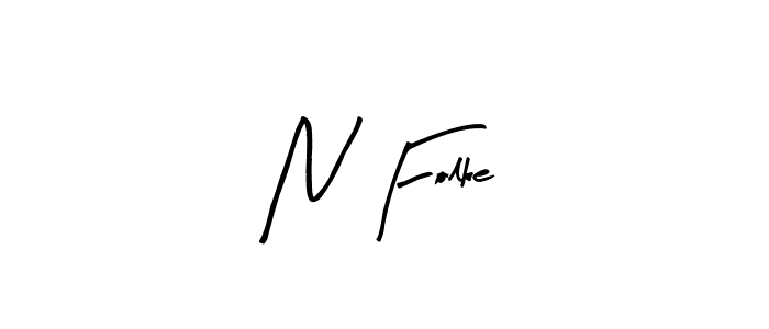 Make a beautiful signature design for name N Folke. With this signature (Arty Signature) style, you can create a handwritten signature for free. N Folke signature style 8 images and pictures png