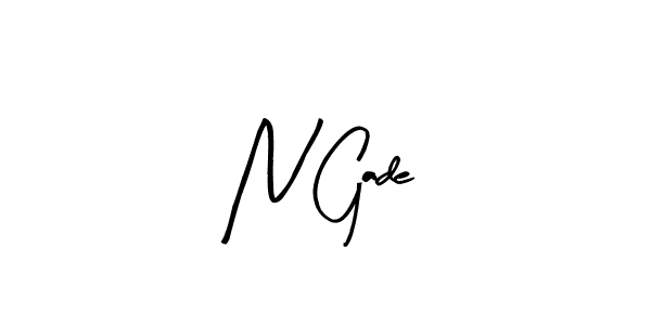 Make a beautiful signature design for name N Gade. With this signature (Arty Signature) style, you can create a handwritten signature for free. N Gade signature style 8 images and pictures png