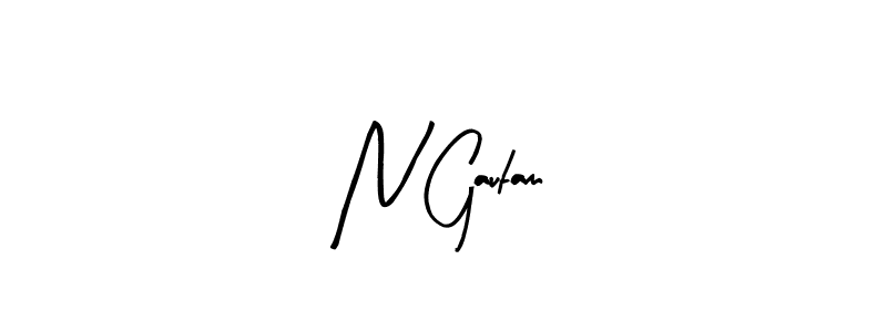 You should practise on your own different ways (Arty Signature) to write your name (N Gautam) in signature. don't let someone else do it for you. N Gautam signature style 8 images and pictures png