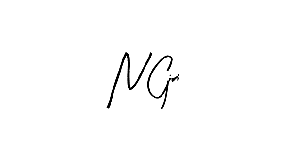 Make a beautiful signature design for name N Giri. With this signature (Arty Signature) style, you can create a handwritten signature for free. N Giri signature style 8 images and pictures png