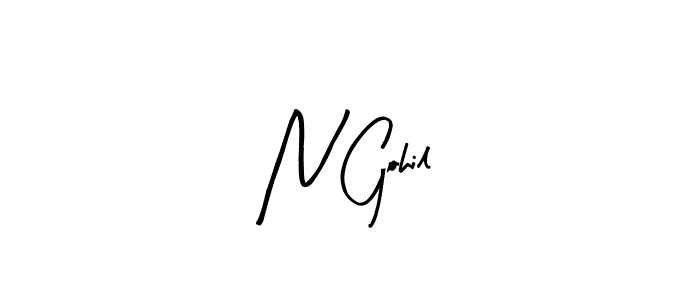 Make a beautiful signature design for name N Gohil. Use this online signature maker to create a handwritten signature for free. N Gohil signature style 8 images and pictures png