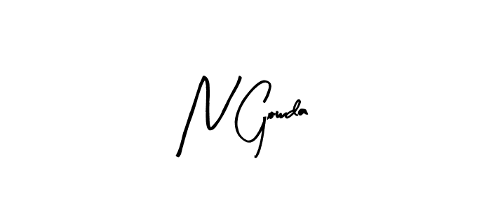 You should practise on your own different ways (Arty Signature) to write your name (N Gowda) in signature. don't let someone else do it for you. N Gowda signature style 8 images and pictures png