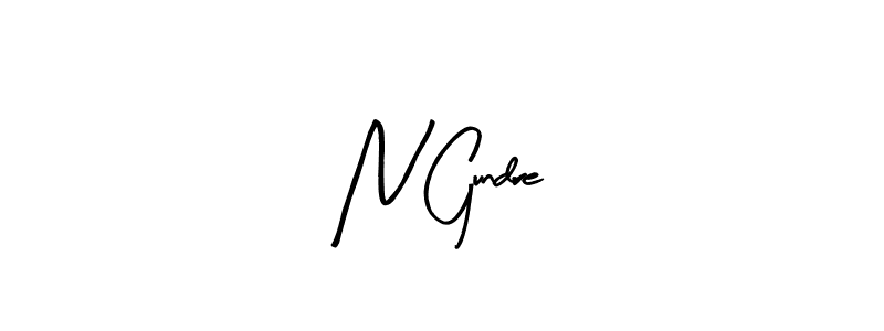 N Gundre stylish signature style. Best Handwritten Sign (Arty Signature) for my name. Handwritten Signature Collection Ideas for my name N Gundre. N Gundre signature style 8 images and pictures png