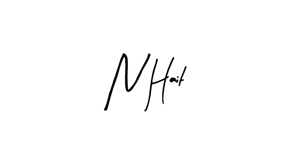 Similarly Arty Signature is the best handwritten signature design. Signature creator online .You can use it as an online autograph creator for name N Hait. N Hait signature style 8 images and pictures png