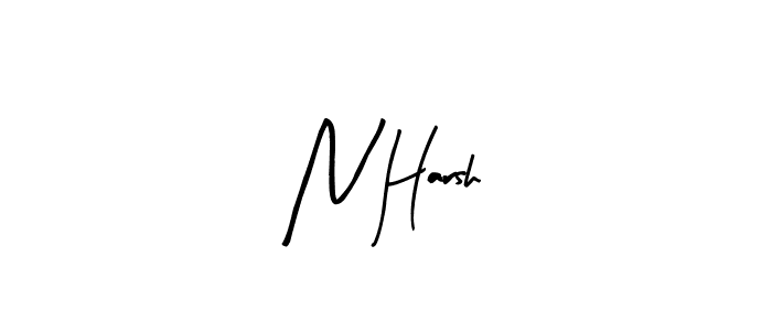How to make N Harsh name signature. Use Arty Signature style for creating short signs online. This is the latest handwritten sign. N Harsh signature style 8 images and pictures png