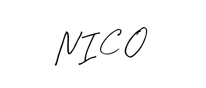 Make a beautiful signature design for name N I C O. With this signature (Arty Signature) style, you can create a handwritten signature for free. N I C O signature style 8 images and pictures png