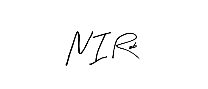 Create a beautiful signature design for name N I Rob. With this signature (Arty Signature) fonts, you can make a handwritten signature for free. N I Rob signature style 8 images and pictures png