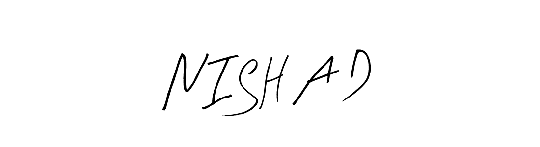 Also we have N I S H A D name is the best signature style. Create professional handwritten signature collection using Arty Signature autograph style. N I S H A D signature style 8 images and pictures png