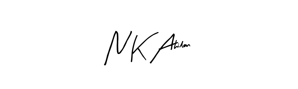 Design your own signature with our free online signature maker. With this signature software, you can create a handwritten (Arty Signature) signature for name N K Ahilan. N K Ahilan signature style 8 images and pictures png