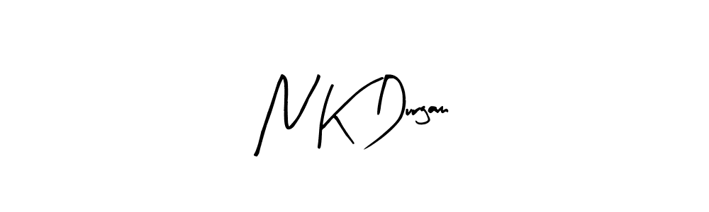 Arty Signature is a professional signature style that is perfect for those who want to add a touch of class to their signature. It is also a great choice for those who want to make their signature more unique. Get N K Durgam name to fancy signature for free. N K Durgam signature style 8 images and pictures png