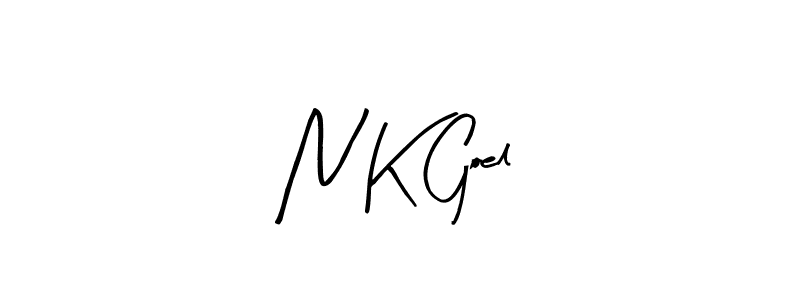 Arty Signature is a professional signature style that is perfect for those who want to add a touch of class to their signature. It is also a great choice for those who want to make their signature more unique. Get N K Goel name to fancy signature for free. N K Goel signature style 8 images and pictures png