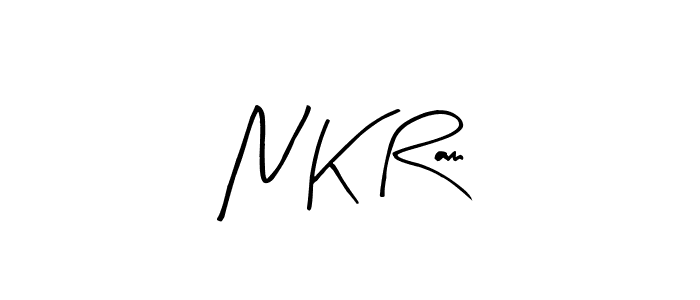 The best way (Arty Signature) to make a short signature is to pick only two or three words in your name. The name N K Ram include a total of six letters. For converting this name. N K Ram signature style 8 images and pictures png