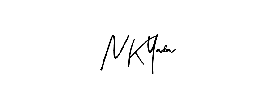 Make a beautiful signature design for name N K Yadav. Use this online signature maker to create a handwritten signature for free. N K Yadav signature style 8 images and pictures png