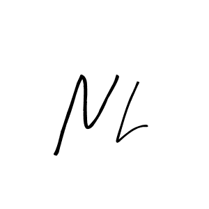 Make a beautiful signature design for name N L. With this signature (Arty Signature) style, you can create a handwritten signature for free. N L signature style 8 images and pictures png