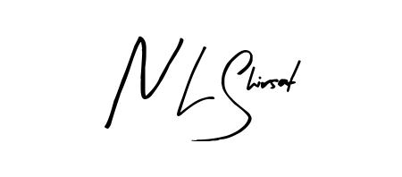 Use a signature maker to create a handwritten signature online. With this signature software, you can design (Arty Signature) your own signature for name N L Shirsat. N L Shirsat signature style 8 images and pictures png