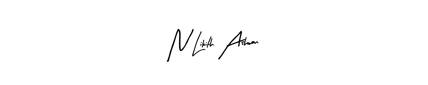 Design your own signature with our free online signature maker. With this signature software, you can create a handwritten (Arty Signature) signature for name N Likith Ashwan. N Likith Ashwan signature style 8 images and pictures png