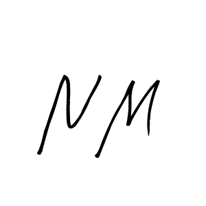 The best way (Arty Signature) to make a short signature is to pick only two or three words in your name. The name N M include a total of six letters. For converting this name. N M signature style 8 images and pictures png