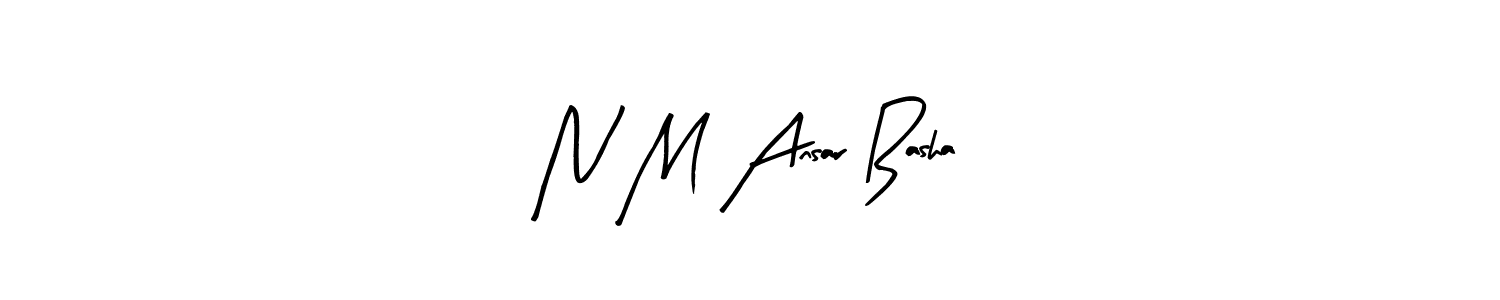 How to Draw N M Ansar Basha signature style? Arty Signature is a latest design signature styles for name N M Ansar Basha. N M Ansar Basha signature style 8 images and pictures png