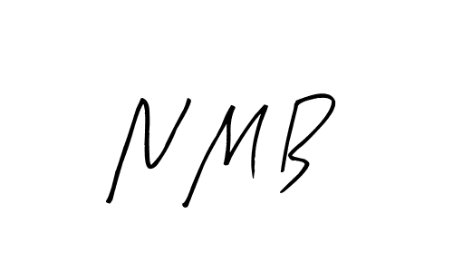 Create a beautiful signature design for name N M B. With this signature (Arty Signature) fonts, you can make a handwritten signature for free. N M B signature style 8 images and pictures png