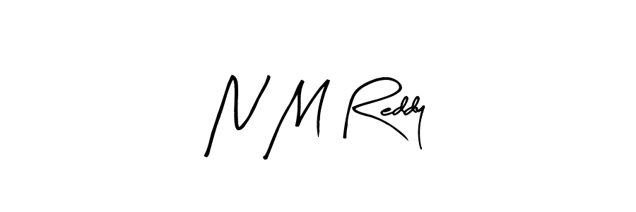 The best way (Arty Signature) to make a short signature is to pick only two or three words in your name. The name N M Reddy include a total of six letters. For converting this name. N M Reddy signature style 8 images and pictures png