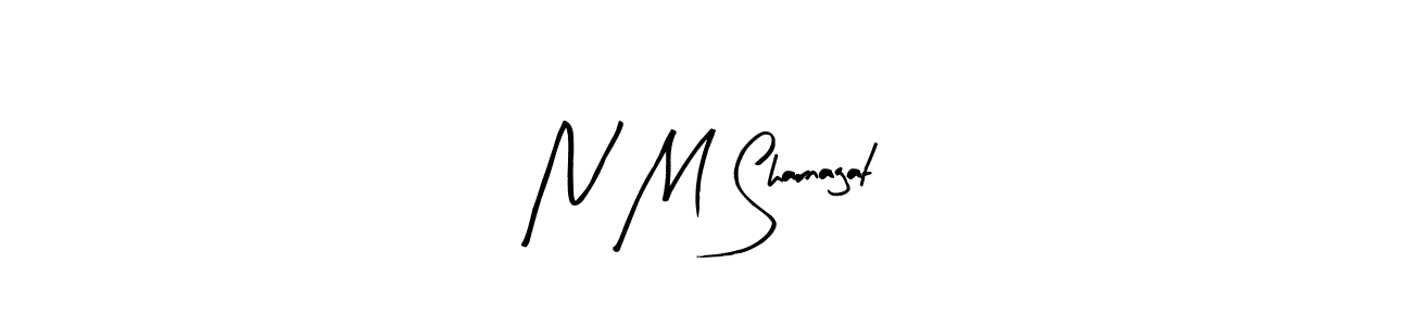 Also we have N M Sharnagat name is the best signature style. Create professional handwritten signature collection using Arty Signature autograph style. N M Sharnagat signature style 8 images and pictures png