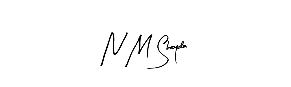 You should practise on your own different ways (Arty Signature) to write your name (N M Sheyda) in signature. don't let someone else do it for you. N M Sheyda signature style 8 images and pictures png