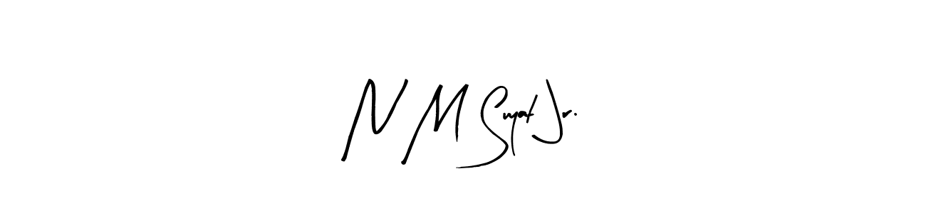 Design your own signature with our free online signature maker. With this signature software, you can create a handwritten (Arty Signature) signature for name N M Suyat Jr.. N M Suyat Jr. signature style 8 images and pictures png