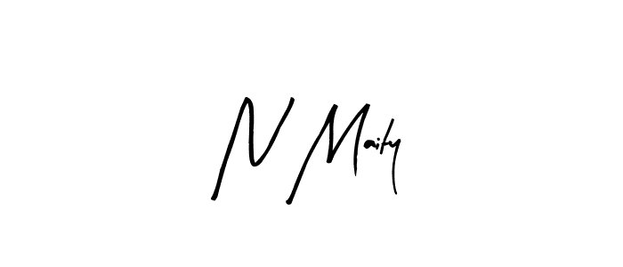 Make a beautiful signature design for name N Maity. With this signature (Arty Signature) style, you can create a handwritten signature for free. N Maity signature style 8 images and pictures png